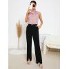 imageSweatyRocks Womens Elegant Sleeveless Stand Collar Tie Neck Blouse Tank TopDusty Pink