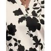 imageSweatyRocks Womens Floral Print V Neck Shirts Short Sleeve Casual Blouse TopsBlack and White