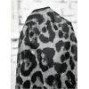 imageSweatyRocks Womens Long Sleeve Mock Neck Cold Shoulder Leopard Print Sheer Blouses TopsGrey