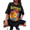 imageSweatyRocks Womens Short Sleeve Print See Through Sheer Mesh Crop Top T Shirt5 Dark Black