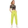 imageSweatyRocks Womens Short Sleeve Print See Through Sheer Mesh Crop Top T ShirtBlack Star
