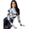 imageSweatyRocks Womens Short Sleeve Print See Through Sheer Mesh Crop Top T ShirtBlack blue