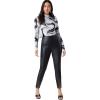 imageSweatyRocks Womens Short Sleeve Print See Through Sheer Mesh Crop Top T ShirtBlack blue