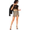 imageSweatyRocks Womens Short Sleeve Print See Through Sheer Mesh Crop Top T ShirtPure Black