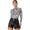 imageSweatyRocks Womens Short Sleeve Print See Through Sheer Mesh Crop Top T ShirtWhite