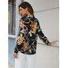 imageSweatyRocks Womens Chiffon Sexy Leopard V Neck Long Sleeve Blouse Shirt TopsBlack