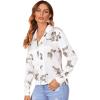 imageSweatyRocks Womens Chiffon Sexy Leopard V Neck Long Sleeve Blouse Shirt TopsTiger White