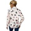 imageSweatyRocks Womens Chiffon Sexy Leopard V Neck Long Sleeve Blouse Shirt TopsWhite Butterfly