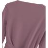 imageSweatyRocks Womens Long Sleeve V Neck Tie Knot Bandage Wrap Blouse Crop TopDusty Pink