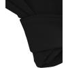 imageSweatyRocks Womens Long Sleeve V Neck Tie Knot Bandage Wrap Blouse Crop TopPure Black