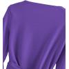 imageSweatyRocks Womens Long Sleeve V Neck Tie Knot Bandage Wrap Blouse Crop TopPurple