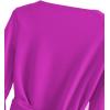 imageSweatyRocks Womens Long Sleeve V Neck Tie Knot Bandage Wrap Blouse Crop TopRed Violet