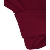 imageSweatyRocks Womens Long Sleeve V Neck Tie Knot Bandage Wrap Blouse Crop TopWine Red