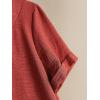 imageSweatyRocks Womens Roll Up Short Sleeve Round Neck Blouse Button Front Boho Summer Shirt TopsRust Orange