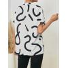 imageSweatyRocks Womens Short Sleeve Striped Printed Blouse Color Block Work Blouse Tee TopApricot