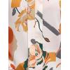 imageSweatyRocks Womens Short Sleeve Striped Printed Blouse Color Block Work Blouse Tee TopApricot and Orange