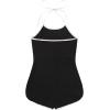 imageSweatyRocks Womens Casual Backless Solid Halter Romper Basic Sleeveless Shorts Romper JumpsuitBlack
