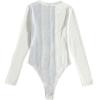imageSweatyRocks Womens Color Block Stripes Ribbed Knit Bodysuits Long Sleeve Leotard TopsMulticolor
