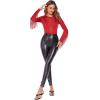 imageSweatyRocks Womens Round Neck Fringe Long Sleeve Sheer Mesh Cowgirl BodysuitRed