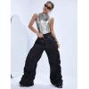 imageSweatyRocks Womens Sleeveless Scoop Neck High Cut Skinny Mesh Tank Top BodysuitSilver White