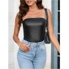 imageSweatyRocks Womens Strapless Tube Bodysuit Sleeveless Casual Leotard TopsSolid Black