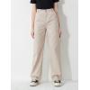 imageSweatyRocks Girls Casual High Waisted Straight Leg Jeans Plain Denim Pants with PocketBeige