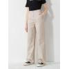 imageSweatyRocks Girls Casual High Waisted Straight Leg Jeans Plain Denim Pants with PocketBeige
