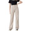 imageSweatyRocks Girls Casual High Waisted Straight Leg Jeans Plain Denim Pants with PocketBeige