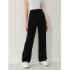 imageSweatyRocks Girls Casual High Waisted Straight Leg Jeans Plain Denim Pants with PocketBlack