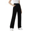 imageSweatyRocks Girls Casual High Waisted Straight Leg Jeans Plain Denim Pants with PocketBlack