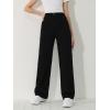 imageSweatyRocks Girls Casual High Waisted Straight Leg Jeans Plain Denim Pants with PocketBlack