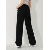 imageSweatyRocks Girls Casual High Waisted Straight Leg Jeans Plain Denim Pants with PocketBlack