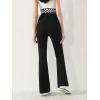 imageSweatyRocks Girls Casual High Waisted Zip Up Jeans Solid Flare Leg Stretch Denim PantsBlack