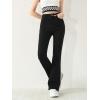imageSweatyRocks Girls Casual High Waisted Zip Up Jeans Solid Flare Leg Stretch Denim PantsBlack