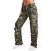 imageSweatyRocks Womens Casual Boyfriend Jeans High Rise Denim Pants with PocketCamo Green
