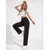 imageSweatyRocks Womens Casual Boyfriend Jeans High Rise Denim Pants with PocketDark Black
