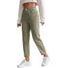 imageSweatyRocks Womens Casual High Elastic Waist Tapered Mom Jeans Cropped Denim PantsArmy Green
