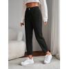 imageSweatyRocks Womens Casual High Elastic Waist Tapered Mom Jeans Cropped Denim PantsBlack