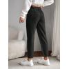 imageSweatyRocks Womens Casual High Elastic Waist Tapered Mom Jeans Cropped Denim PantsBlack