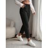 imageSweatyRocks Womens Casual High Elastic Waist Tapered Mom Jeans Cropped Denim PantsBlack