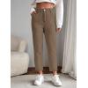 imageSweatyRocks Womens Casual High Elastic Waist Tapered Mom Jeans Cropped Denim PantsBrown