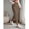 imageSweatyRocks Womens Casual High Elastic Waist Tapered Mom Jeans Cropped Denim PantsBrown