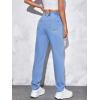 imageSweatyRocks Womens Casual High Elastic Waist Tapered Mom Jeans Cropped Denim PantsLight Blue