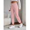 imageSweatyRocks Womens Casual High Elastic Waist Tapered Mom Jeans Cropped Denim PantsPink