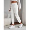 imageSweatyRocks Womens Casual High Elastic Waist Tapered Mom Jeans Cropped Denim PantsWhite
