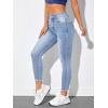 imageSweatyRocks Womens Casual High Rise Ripped Jeans Zipper Fly Skinny Denim PantsBlue