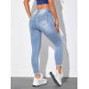 imageSweatyRocks Womens Casual High Rise Ripped Jeans Zipper Fly Skinny Denim PantsBlue