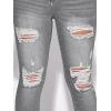 imageSweatyRocks Womens Casual High Rise Ripped Jeans Zipper Fly Skinny Denim PantsLight Grey