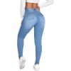 imageSweatyRocks Womens Casual High Rise Ripped Jeans Zipper Fly Skinny Denim PantsLight Wash