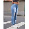 imageSweatyRocks Womens Casual High Rise Ripped Jeans Zipper Fly Skinny Denim PantsMedium Blue